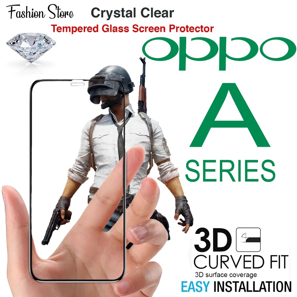 OPPO A SERIES TEMPERED GLASS 5D/6D/9D A12/A1K/A37/A39/A3S/A52/A5 2020/A57/A59/F1S/A5S/A7/A83/A91/A92