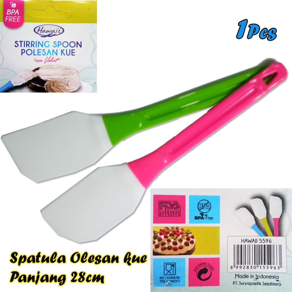 Spatula hawai velvet Stirring Spoon Olesan kue hawaii Murah Spatula hawai velvet Stirring Spoon Pole-Vegasus Store(COD)