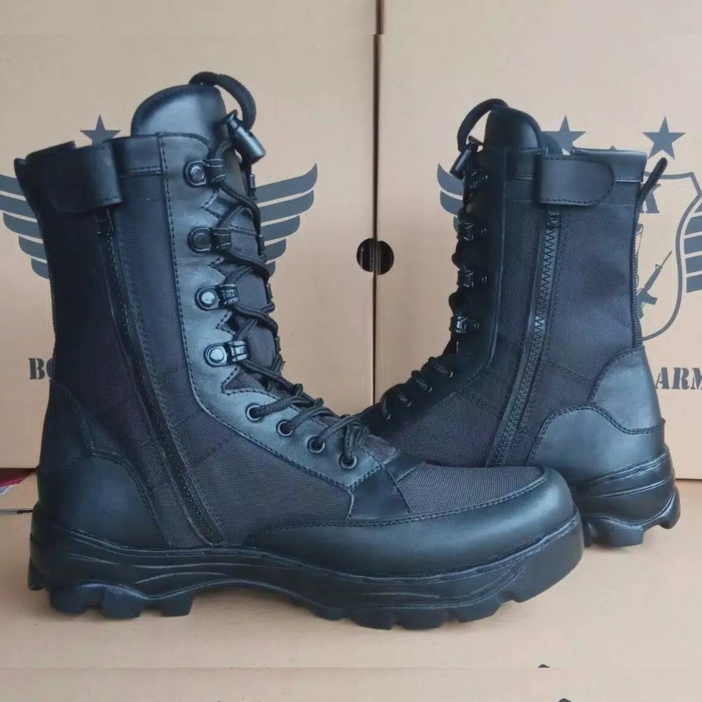 SEPATU PDL JATAH TNI APIK KULIT SAPI ASLI SEPATU PDL TNI POLRI SEPATU PDL SECURITY SATPAM