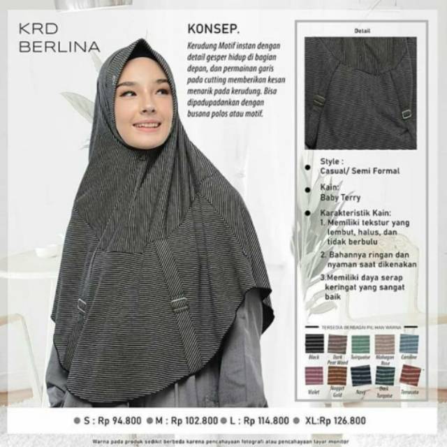 Hijab instant kerudung berlina rabbani original 2020