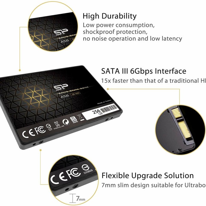 SSD 256GB Silicon Power A58 SATA 6Gbps 2,5inch