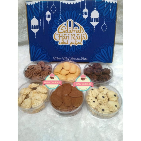 

Hampers Lebaran isi 6 toples 250gr