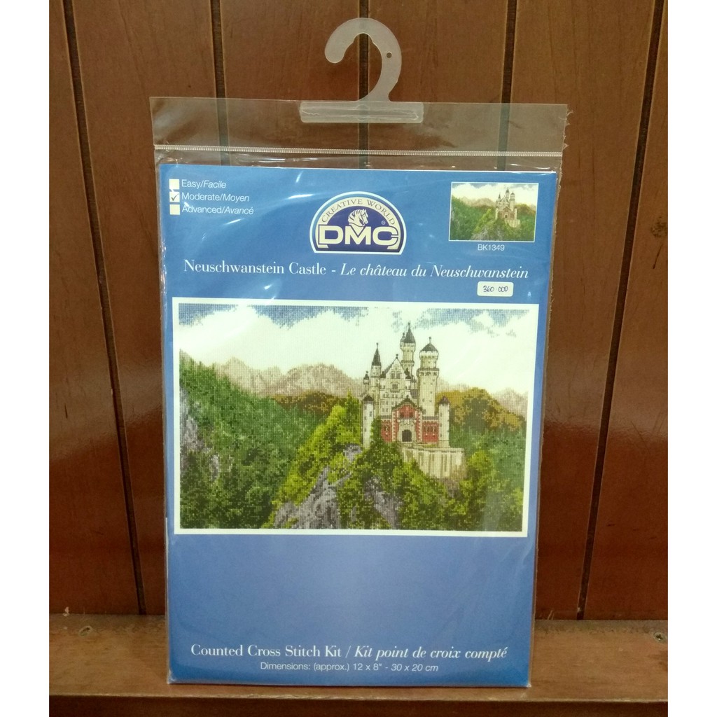 Paket Kristik / Cross Stitch DMC BK1349 - Neuschwanstein Castle