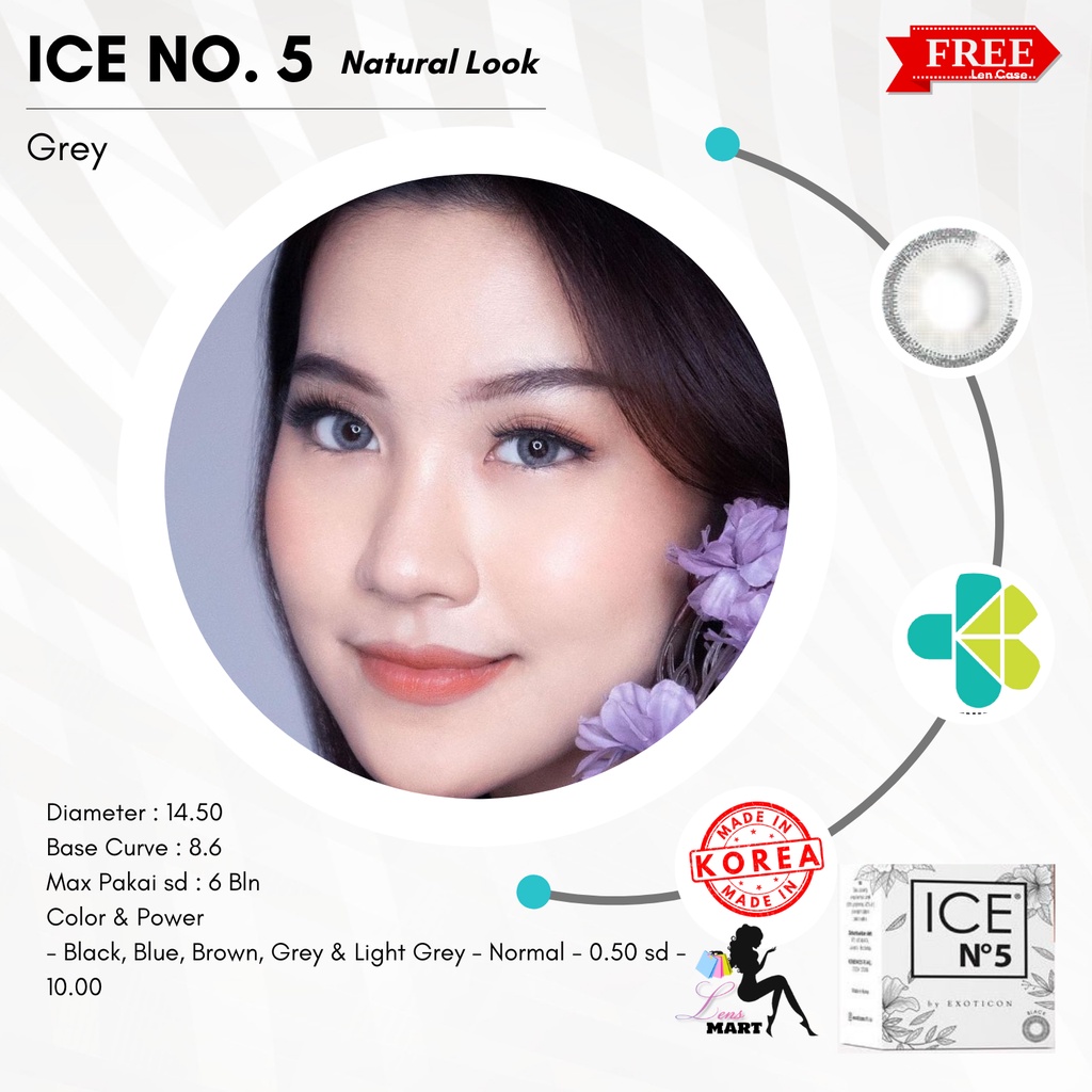 SOFTLENS BY EXOTICON - ICE NO. 5 MINUS 6.50 SD - 10.00 / KEMASAN BOTOL