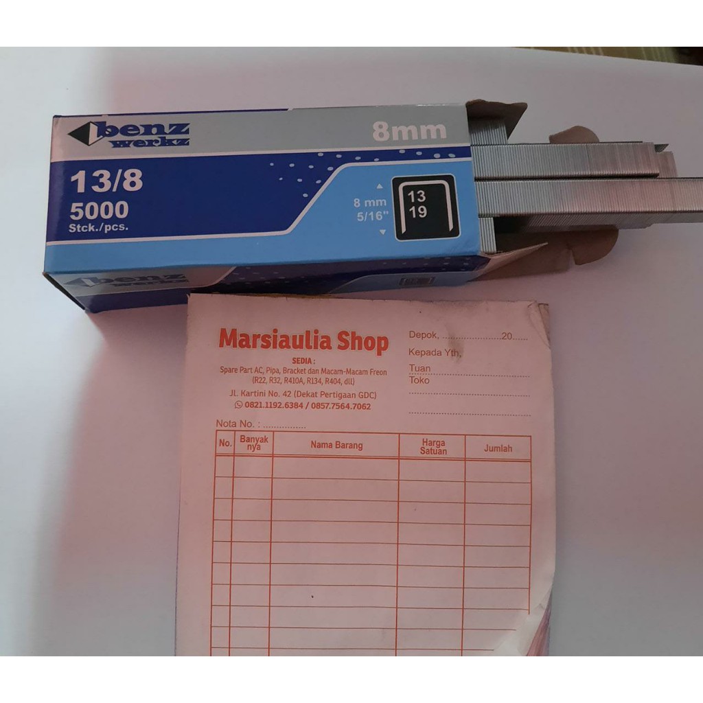 

Isi Staples 13/8 IN BENZ 8MM staples gun tembak isi 5000pcs