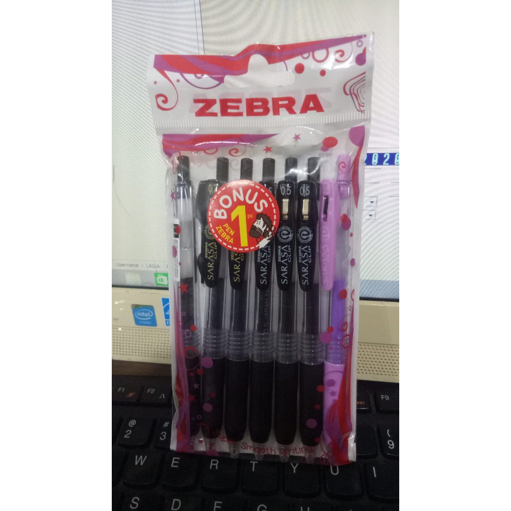 

BOLPEN ZEBRA SARASA CLIP SET 6PCS
