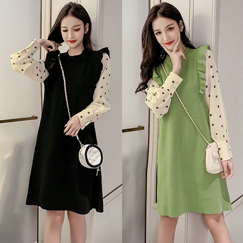 dress korean import / dress polkadot korea vintage bangkok impor dres polkadot korean import