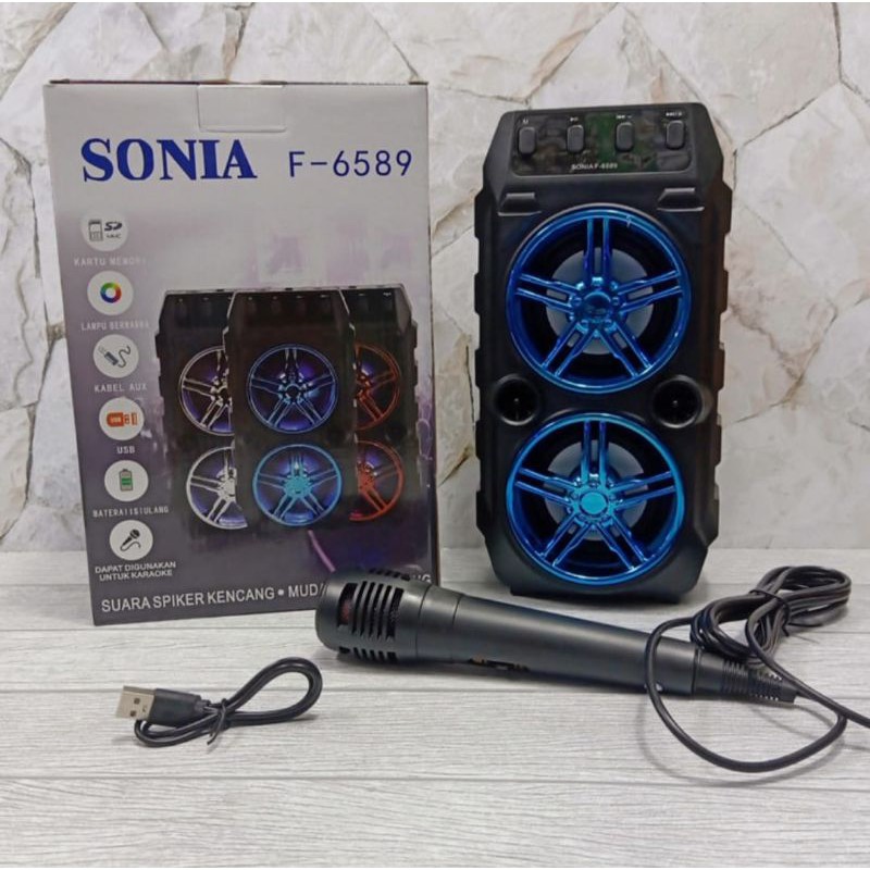 SPEAKER BLUETOOTH KARAOKE MIC PORTABLE SX2006/F6589 SONIA