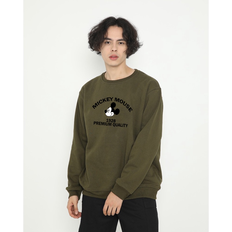 🅳🅵 Sweater Mickey Mouse 1928 Pria &amp; Wanita | Sweater Korea Style Fleece Cotton | Dhea Fashion