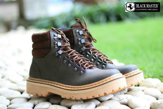 100% FULL LEATHER SEPATU BOOT KULIT OUTDOOR BLACKMASTER TIGER ORIGINAL OUTDOOR BOOTS