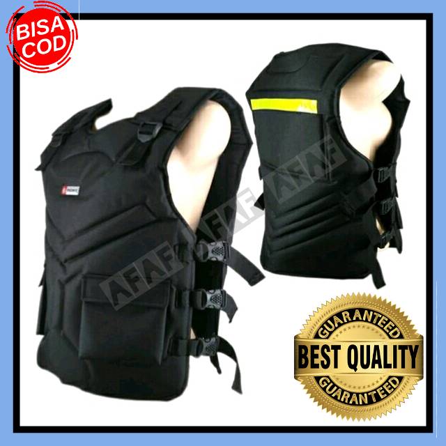 Rompi / Pelindung Dada / Bikers Motor Army Hitam 3 Tali Samping Eiger