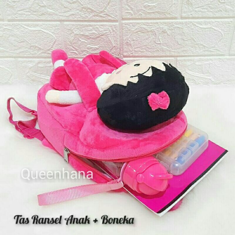 TAS RANSEL BONEKA / TAS ANAK / TAS ANAK LUCU IMPOR / BAGPACK BONEKA / BAGPACK + BONEKA / TAS ANAK