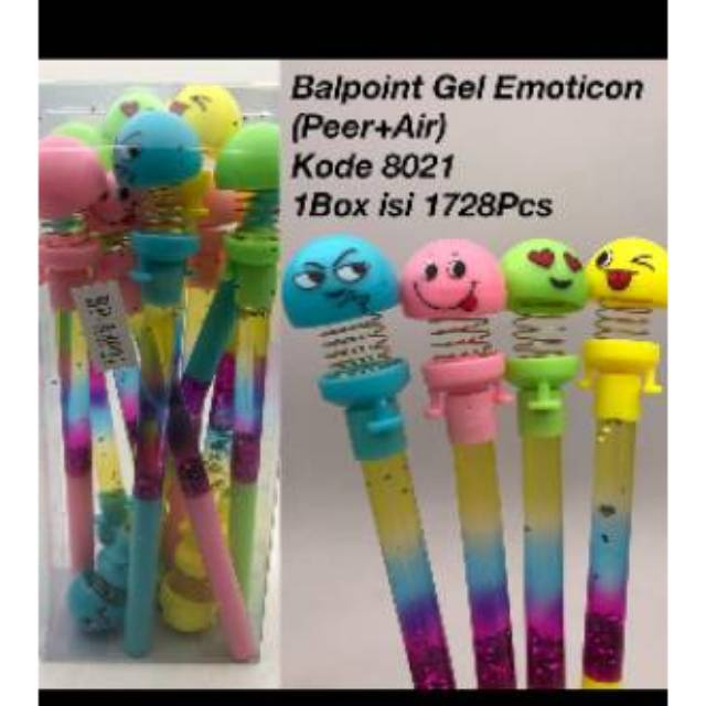 

Pen gel air + per karakter smile terbaru 12 pcs