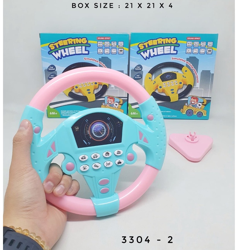 Mainan Setir Setiran Mobil Anak Ada Lampu dan Suara Steering Whell Toys