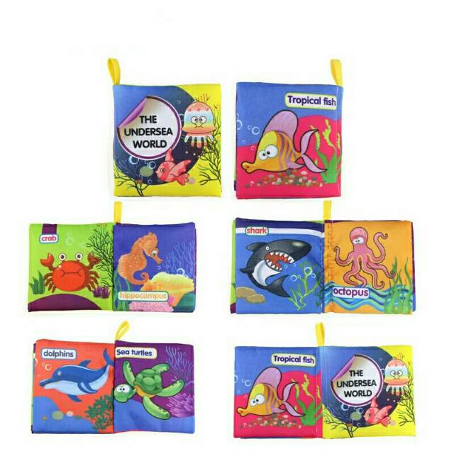 Mainan Bayi Buku Kain Edukasi 6pcs/set - Baby Toy Book set_Cerianti