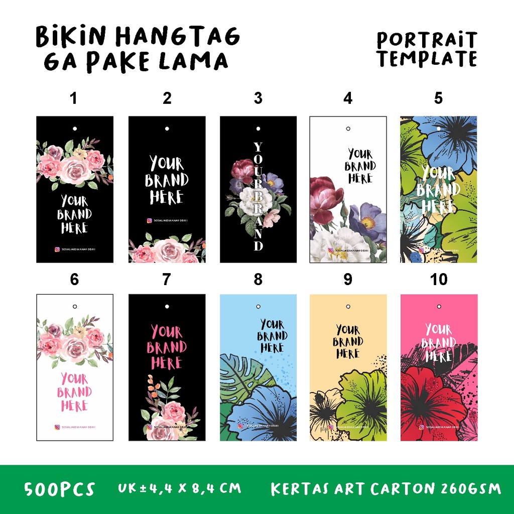 

500pcs Hang Tag - Label Merk Kertas