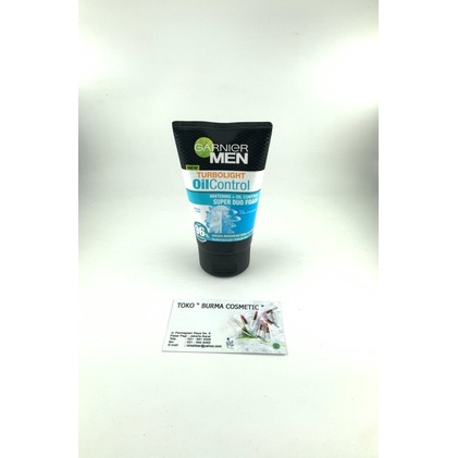 GARNIER MEN TURBOLIGHT OIL CONTROL SUPER DUO FOAM 100 ML