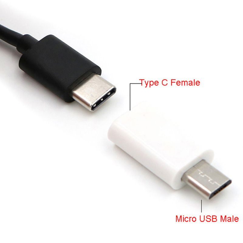 Cre Adapter Konverter Konektor Data / Charger Micro USB Male Ke USB-C Tipe-C Female Kualitas Tinggi