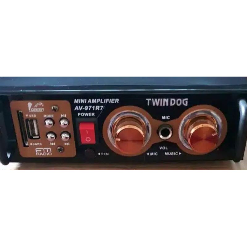 Twindog  ,  TD , AV 971R7 USB  , Twin Dog , Amply , Ampli , Amplifier ,  Remote