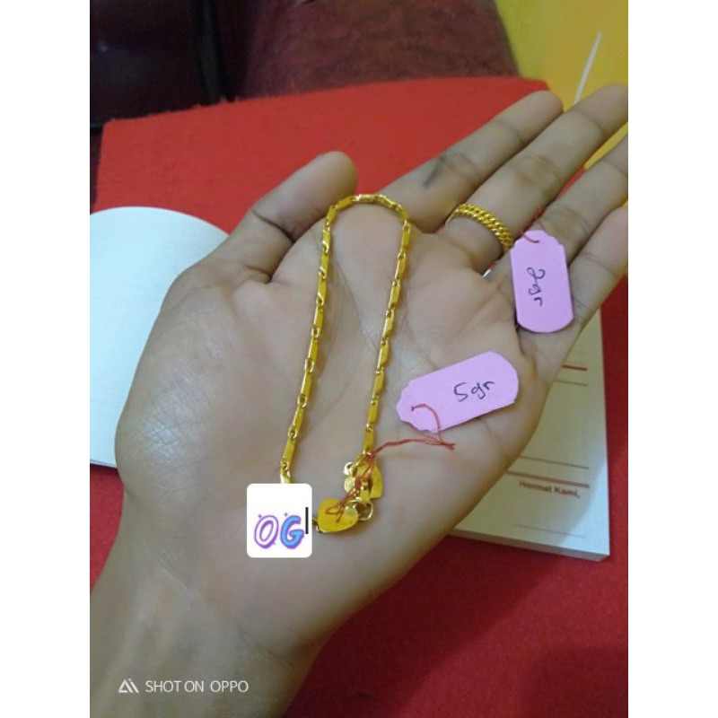 set gelang padi dan cincin lilitb2 sepuhan lps ems