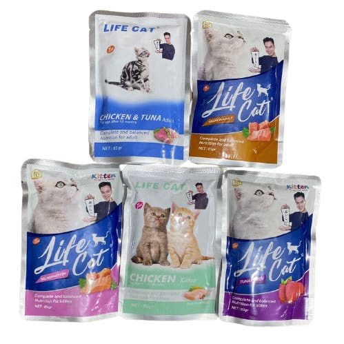Makanan Kucing Basah LIFE CAT Pouch 85 Gram / Wet Cat Food Murah