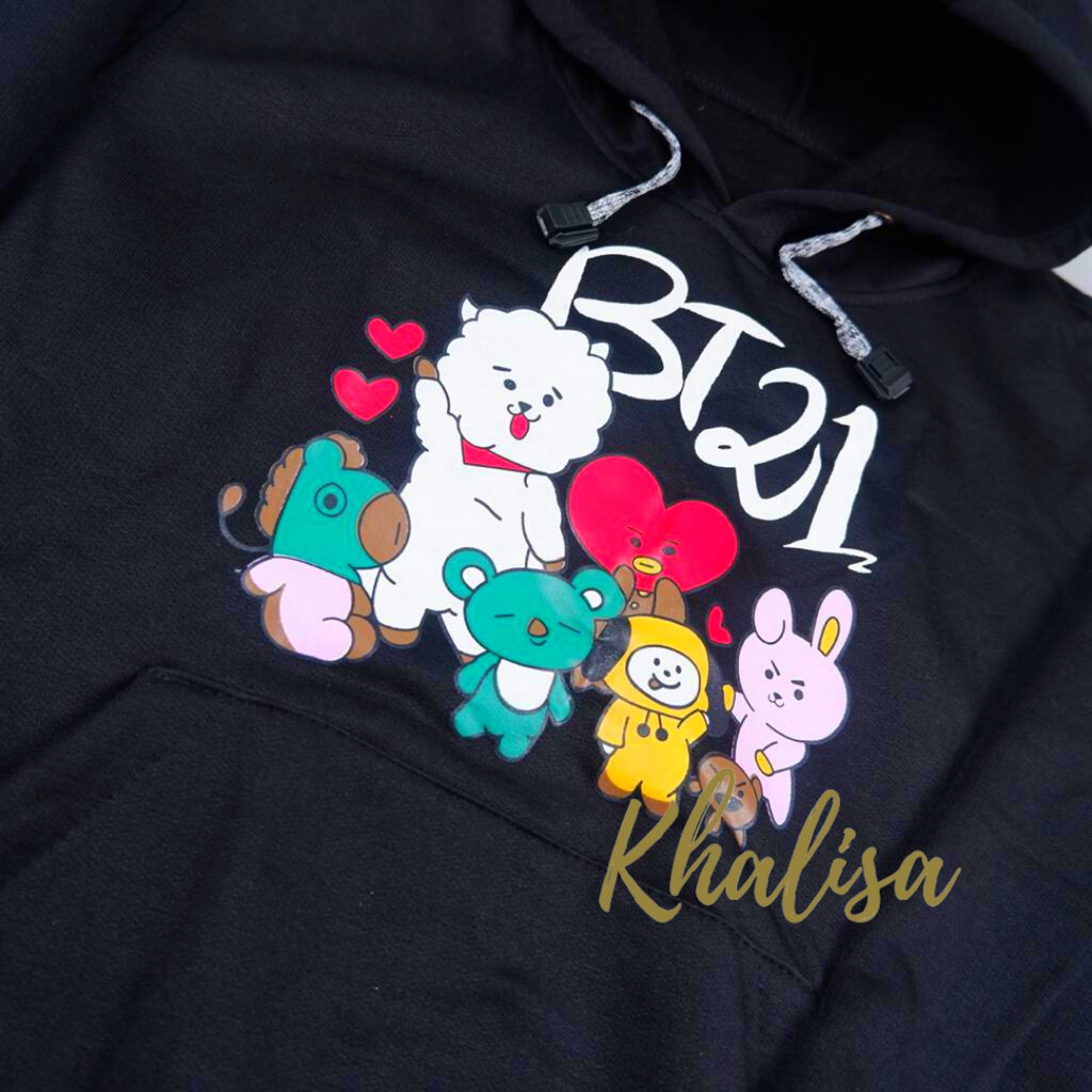 Sweater Anak Laki Laki Dan Anak Perempuan BT21 Outerwear Hoodie Anak Berkualitas