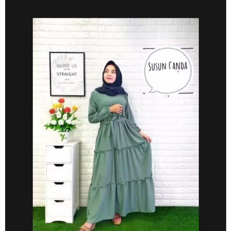 RUFFLE DRESS MAXI TERBARU/ GAMIS CERUTY FULL PURING/ GAMIS POLOS REMPEL 3 SUSUN/ GAMIS SIMPLE &amp; ELEGAN/ PREMIUM MOTIF KEKINIAN