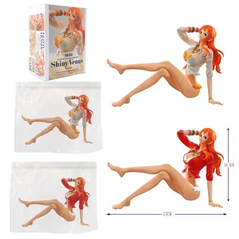 Action Figure One Piece Nami Shiny Venus Glitter Glamours SwimSuit Seated