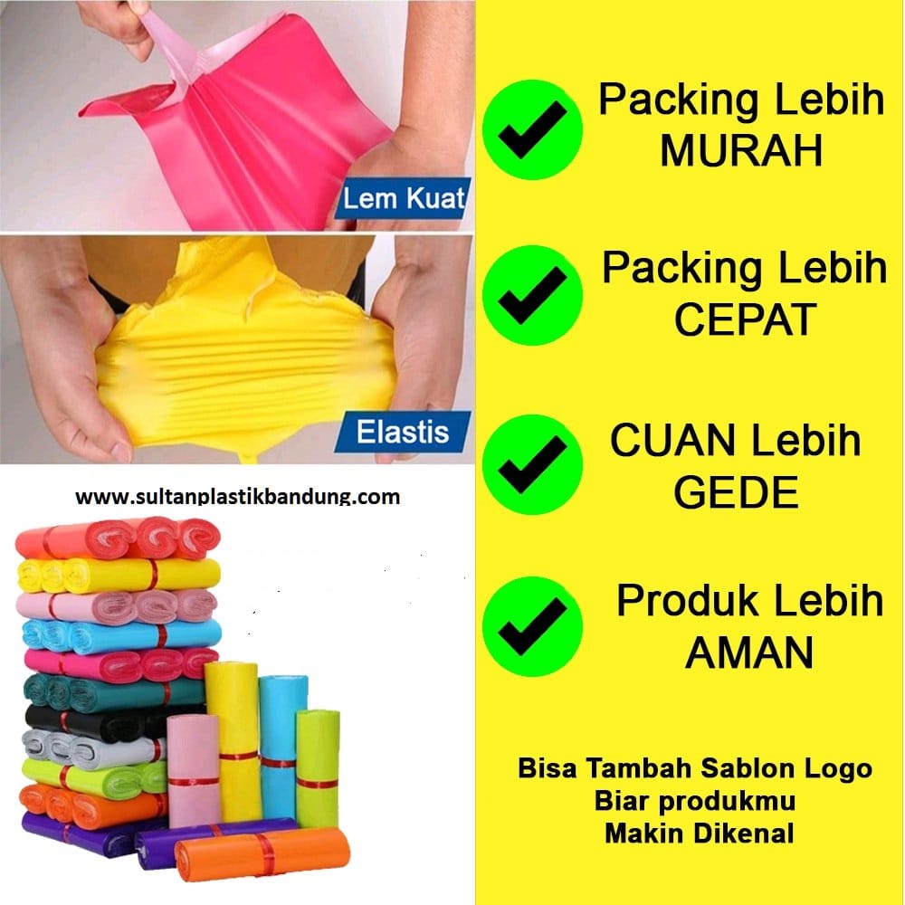 

RB [ 25x40 isi 100 ] Plastik Polymailer Warna Packing Olshop