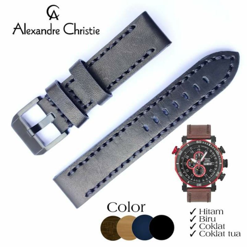 Alexandre Christie AC 6308 Strap Leather Watch Band Tali Jam 6308