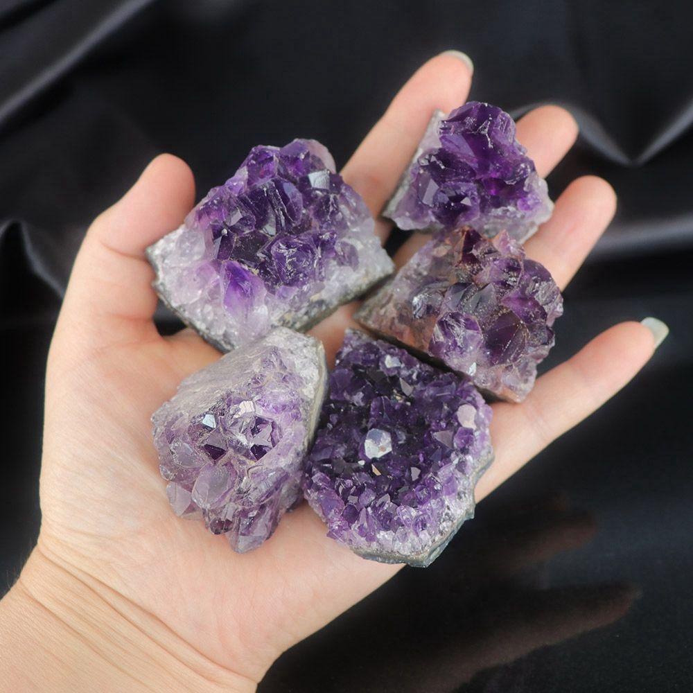 [Elegan] Amethyst Home Decor Rocks Natural Gemstones Fluorite Energy Healing Kerajinan Titik Kristal Batu Kuarsa