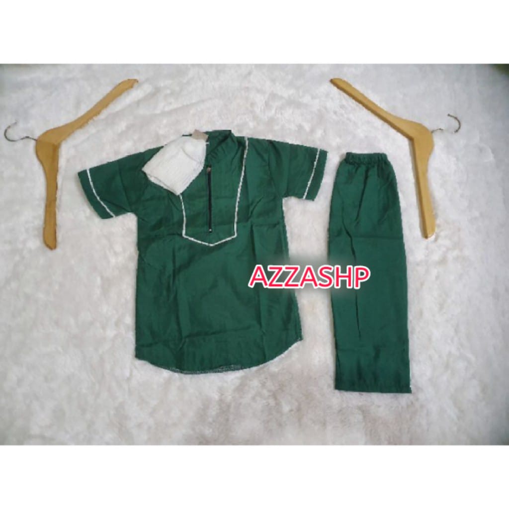 Baju Muslim Anak Laki-Laki Usia 1-10 Thn/Koko Anak List Resleting Depan