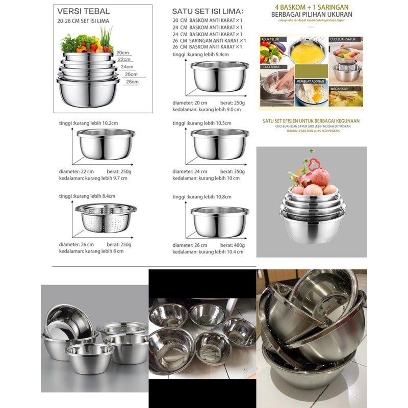 Baskom Stainless Steel