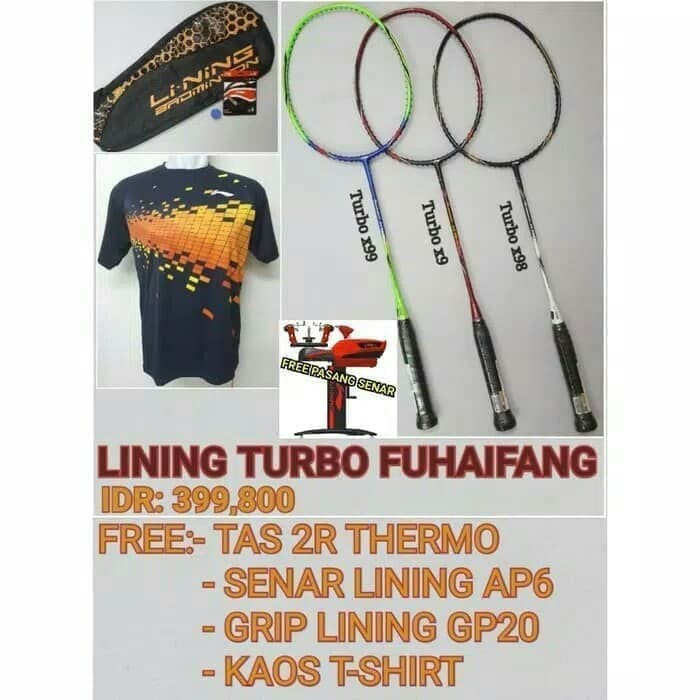 Unik  Original Raket Badminton Lining Turbo X9 98 99  Berkualitas