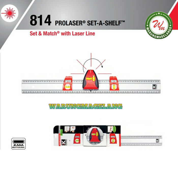 

KAPRO 814 SET MATCH PENGGARIS SQUARE PROLASER LASER GUIDE 60CM KAPRO Keren