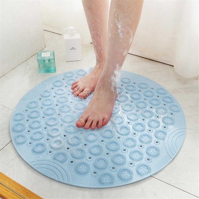 Alas Kaki Matras Kamar Mandi Anti-Slip Shower Room Mats PVC - PJ407 - Blue