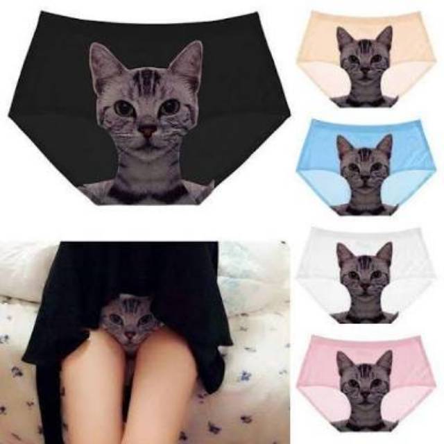 Celana dalam panties panty kitten kucing cat seamless tampa jahitan ok  good quality top