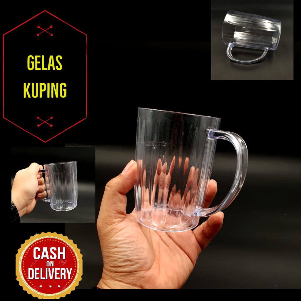 gelas kuping plastik murah dan berkualitas awet dan tahan lama / gelas plastik