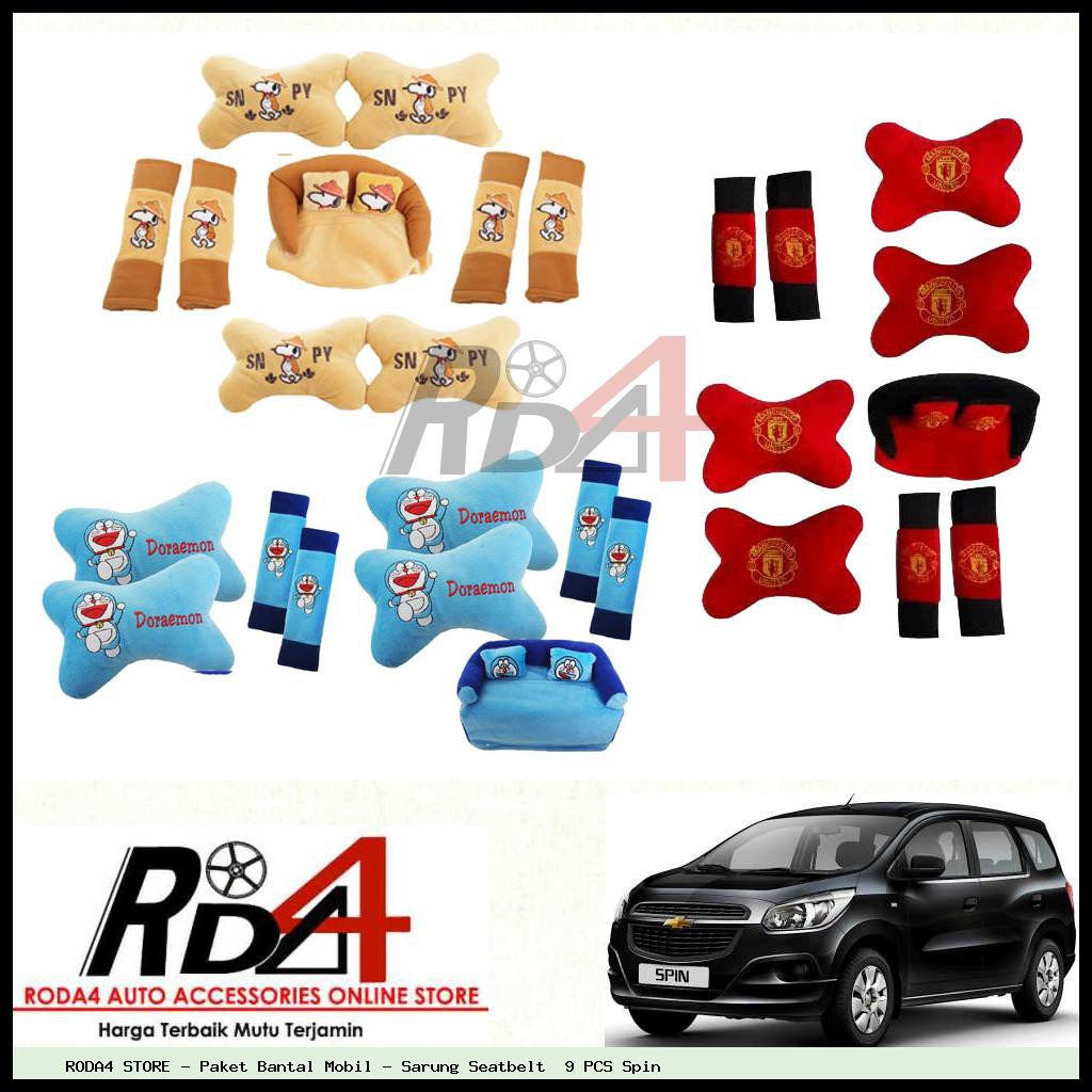 Paket Bantal Mobil - Sarung Seatbelt  9 PCS Spin
