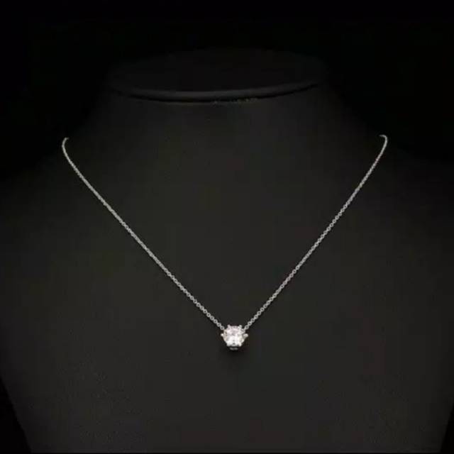 Kalung diamond titanium asli anti karat