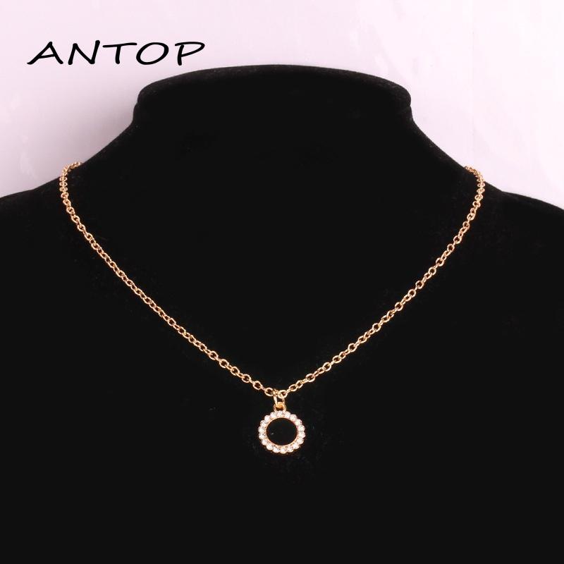 Kalung Rantai Klavikula Hias Liontin Berlian Untuk Wanita