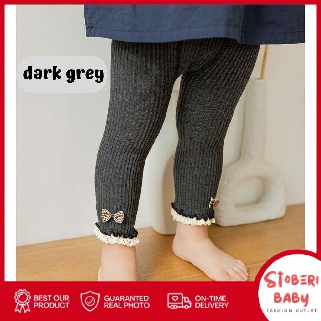 PUNCAK 3.3 stoberi baby - LEGGING JOEY Legging buka kaki bayi / anak import motif warna polos