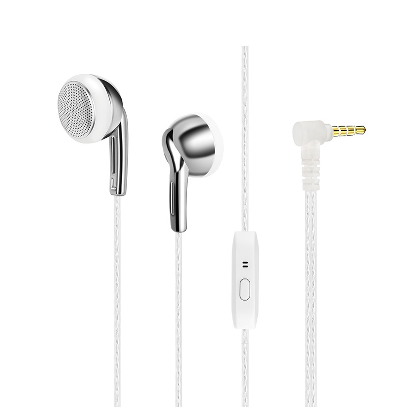 JCALLY EP985 Flat Head Earphone HIFI Fever Headphone 14mm Full Frequency Moving Coil Headset DJ Earbuds