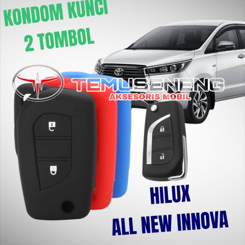 Sarung Kondom Kunci Mobil Cover Remot Hilux All New Innova 2016 2 Tombol