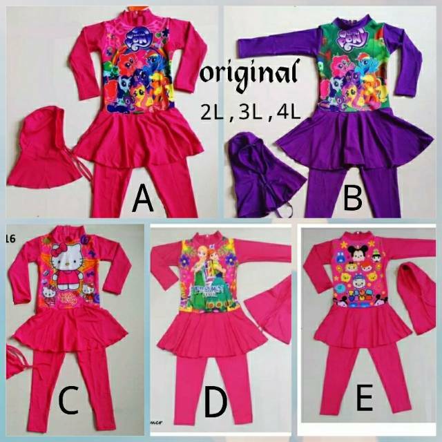 BAJU RENANG ANAK MUSLIMAH MUSLIM BEN'S / KENK ORIGINAL