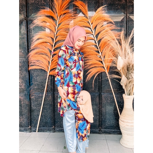 Amora setelan couple PREMIUM)/ Baju ibu dan anak / Anak perempuan / setelan menyusui/busui/Ibu Hamil