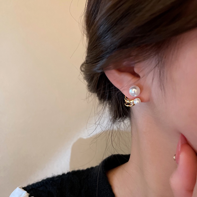 Anting Mutiara Serbaguna Gaya retro Hongkong