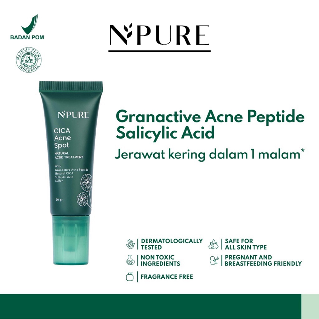 NPURE Spot Treatment Acne Spot/Dark Spot Menghilangkan Dan Menyamarkan Bekas Jerawat