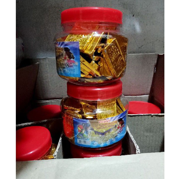 Cokelat bentuk emas batangan pusan