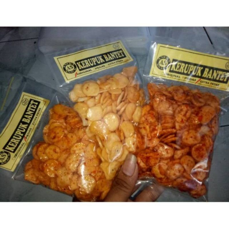 

MAKARONI bantet 70gr krupuk SEBLAK krupuk UDANG KERUPUK BANTET khas mojokerto khas Tasikmalaya